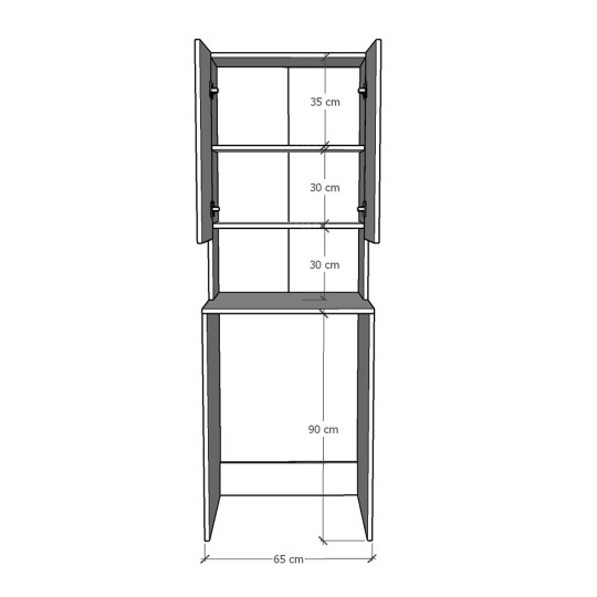 Bathroom Cabinet-BD-003-Ash Gray