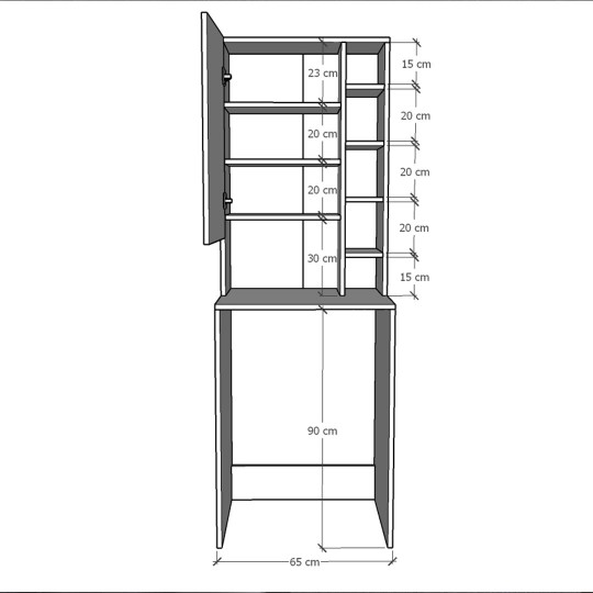 Bathroom Cabinet-BD-Natural Oak-11