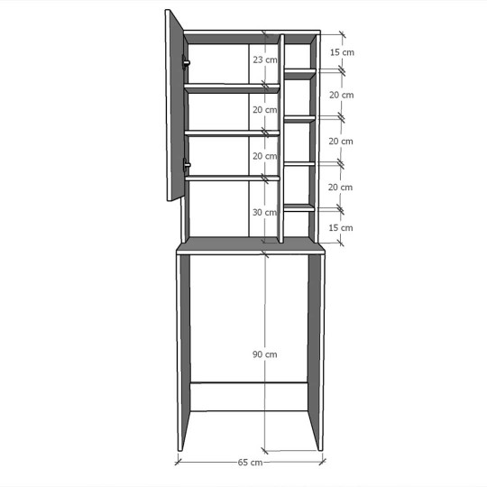 Bathroom Cabinet-BD-008-White