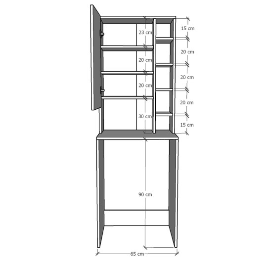 Bathroom Cabinet-BD-Ash Grey-010