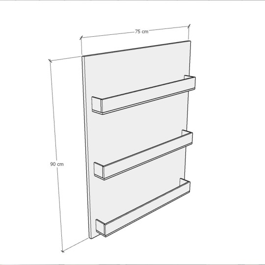   Children's Room Wall Shelf-Anthracite-CR-07