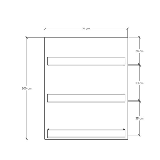   Children's Room Wall Shelf-Anthracite-CR-07