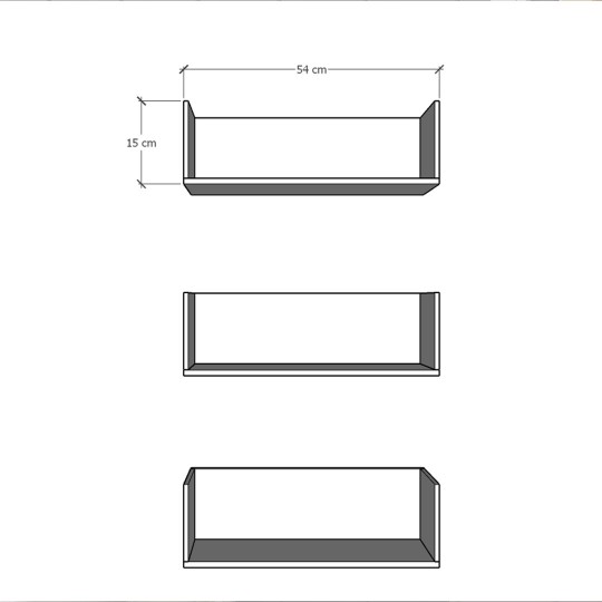 Children's Room Wall Shelf-White-CR-11