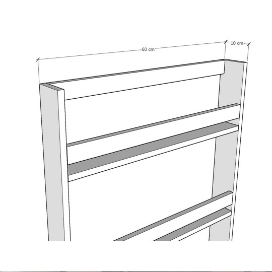 Children's Room Wall Shelf-White-CR-01