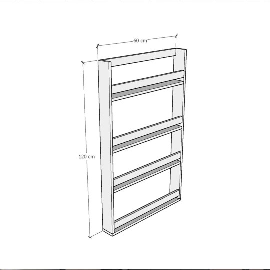 Children's Room Wall Shelf-White-CR-01