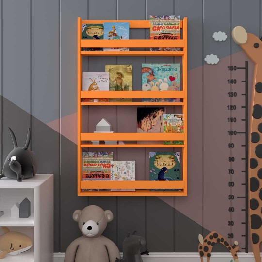 Children's Room Wall Shelf-Orange-CR-04