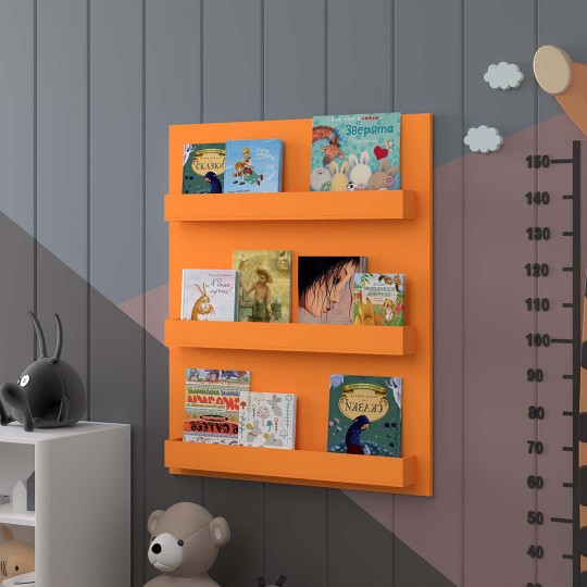 Children's Room Wall Shelf-Orange-CR-09