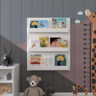 Children's Room Wall Shelf-White-CR-06