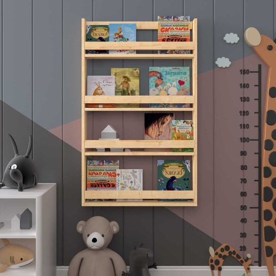 Children's Room Wall Shelf Sapphire Oak - CR-05