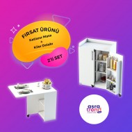 Campaign Foldable Table & Pantry Cabinet Set KM-17 + MK-08