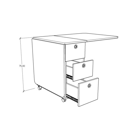 Folding Table & Pantry Cabinet Set KM-01 + MK-07