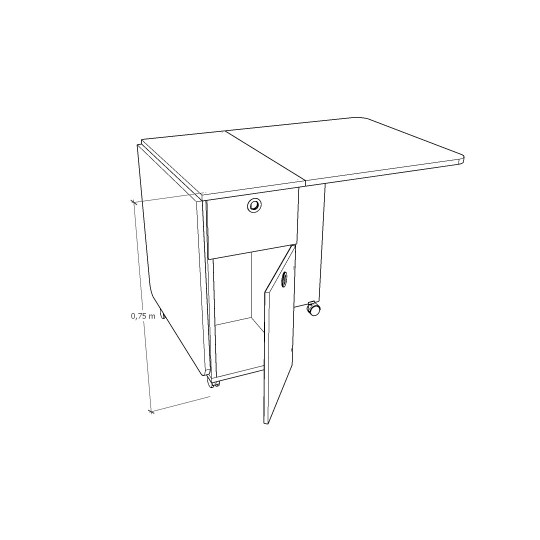 Folding Kitchen Table & Pantry Cabinet Set on Sale KM-02 + MK-02