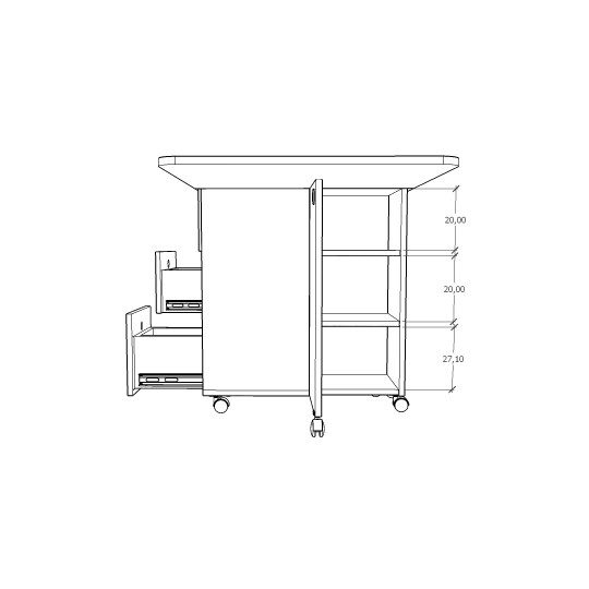 Folding Kitchen Table & Pantry Cabinet Set on Sale KM-03 + MK-05