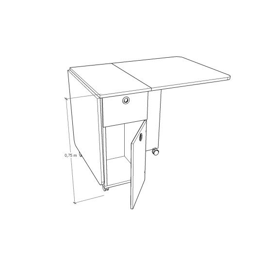 Campaign Foldable Table & Pantry Cabinet Set KM-04 + MK-03