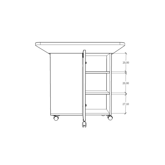 Campaign Foldable Table & Pantry Cabinet Set KM-04 + MK-03