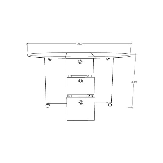 Folding Table White & Royal Marble KM-07