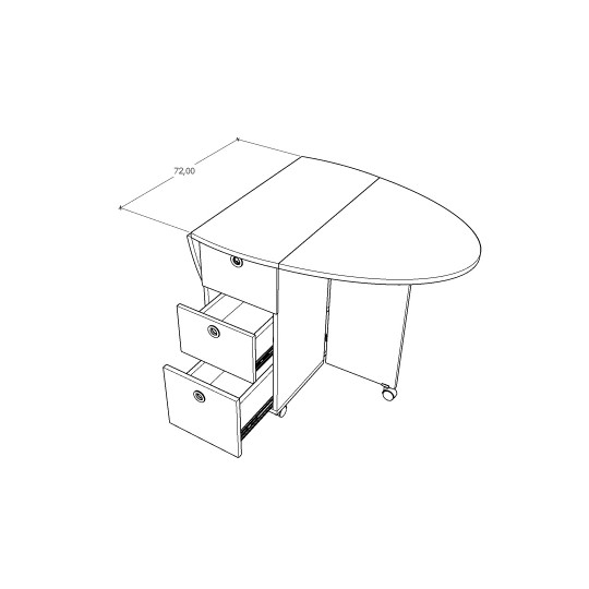 Folding Table & Kitchen Cabinet Set on Sale KM-08 + MK-01