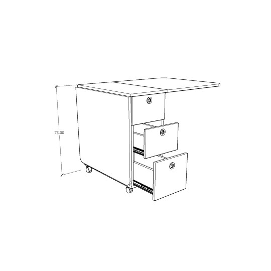  White Folding Table KM-100