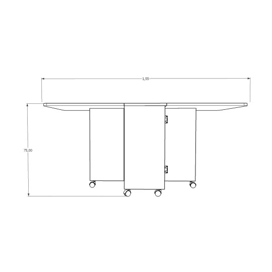 Folding Table White KM-12