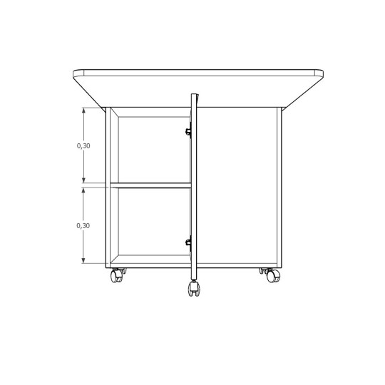 Promotional Folding Table & Pantry Cabinet Set KM-14 + MK-14