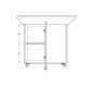 Folding Table White / Royal Marble KM-15