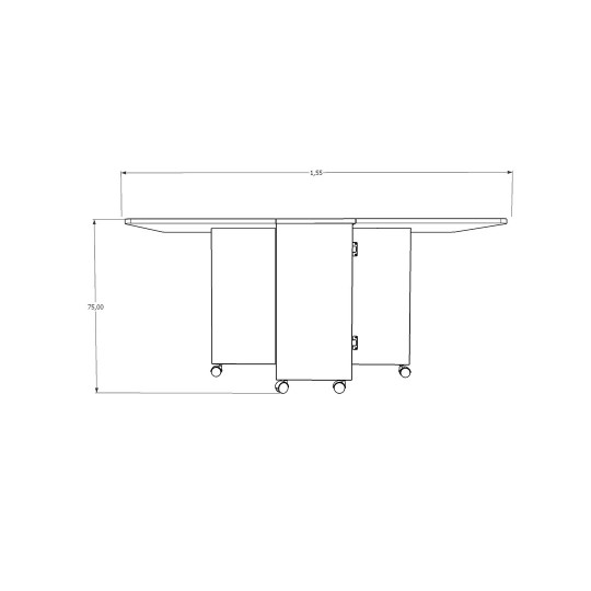 Folding Table White KM-16