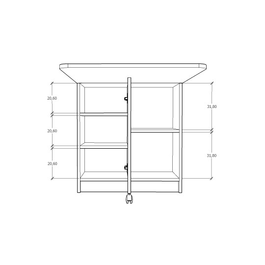 Campaign Foldable Table & Pantry Cabinet Set KM-17 + MK-08