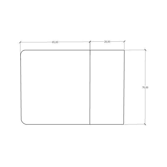 Foldable Table White / Royal Marble