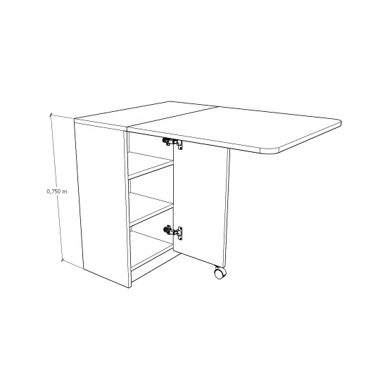 Foldable Table White / Royal Marble