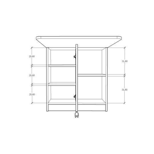 Foldable Table White / Royal Marble