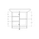 Foldable Table White / Royal Marble