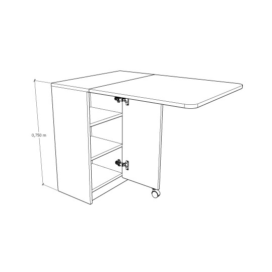 Folding Table & Pantry Cabinet Set KM-20 + MK-13