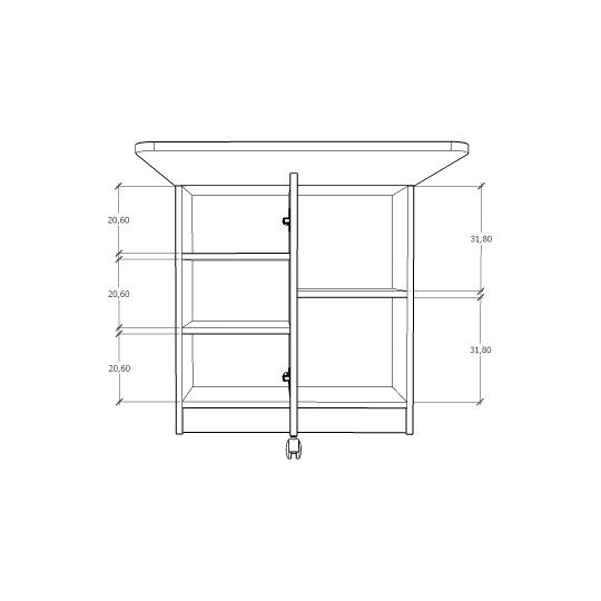 Folding Table & Pantry Cabinet Set KM-20 + MK-13