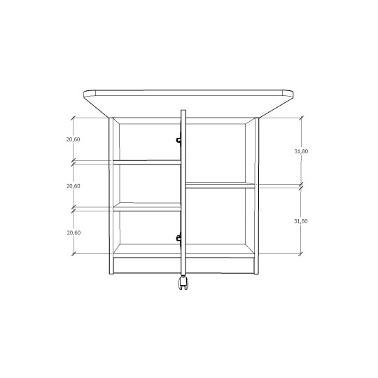 Folding Table White / Retro Silver