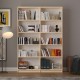 Asra Trend 5 Shelves 2 Modules Bookshelf Study Room Office Modern Decorative Bookshelf Maple Wood