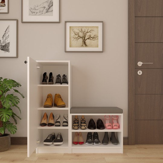 Shoe rack A-11 in White Color