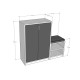 Shoe Cabinet A-21 White Color