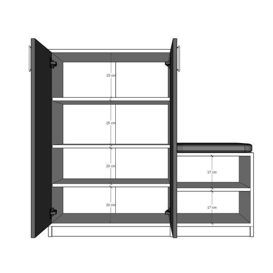 Shoe Rack A-22 Sapphire Oak Color