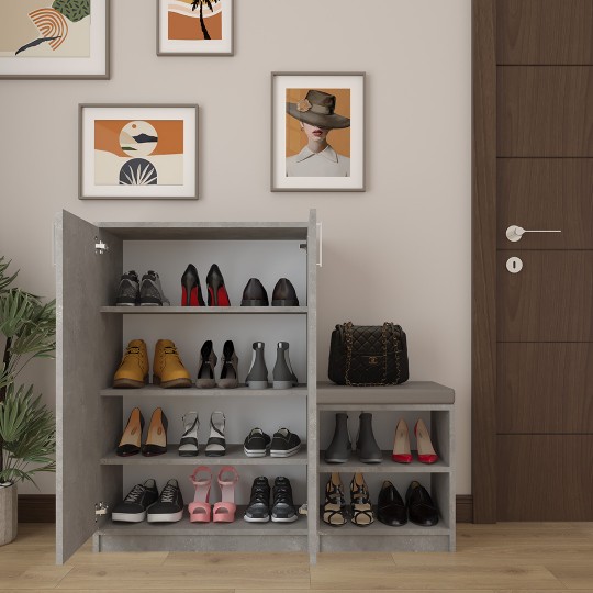 Shoe Cabinet A-27 Retro Stone