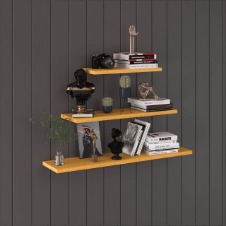 Wooden Wall Shelf-DRF-02-Afira Walnut