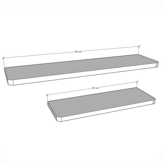 Wooden Wall Shelf-DRF-01-Anthracite