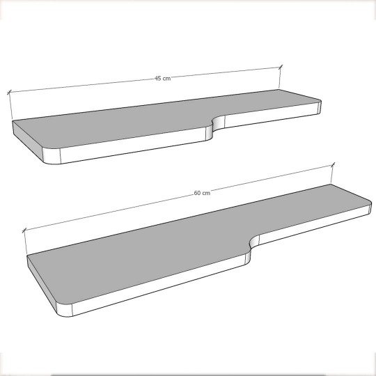 Wooden Wall Shelf-DRF-03-Anthracite