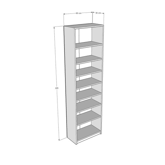 Bookcase K-05 Petra Color