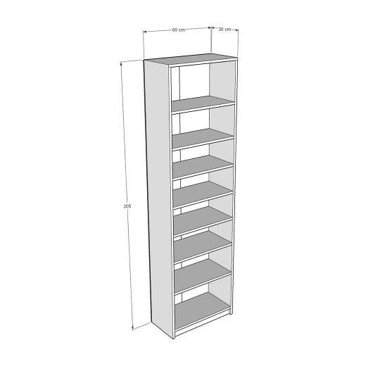 K-07 Retro Stone Color Bookcase