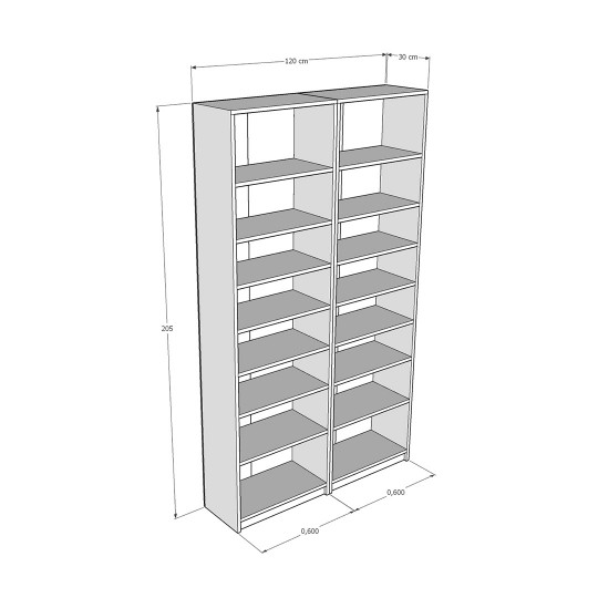 Asra K-10 Sapphire Oak Color Bookshelf