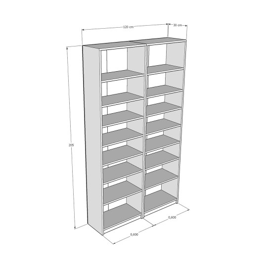 Bookshelf Asra K-11 Külgri Color