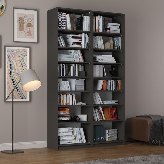 Asra K-16 Dark Gray Bookcase