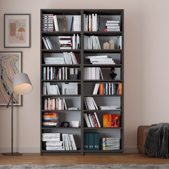 Asra K-16 Dark Gray Bookcase