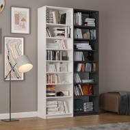 Asra K-17 White & Dark Grey Color Bookcase