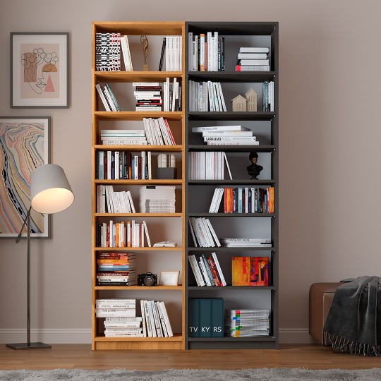 Asra K-18 Petra & Dark Grey Color Bookcase